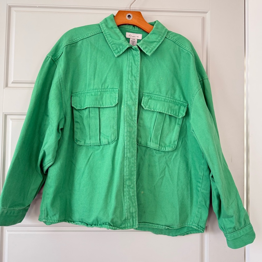 Green Denim Shacket